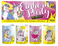 4 er Set Einhorn Tischfeuerwerk