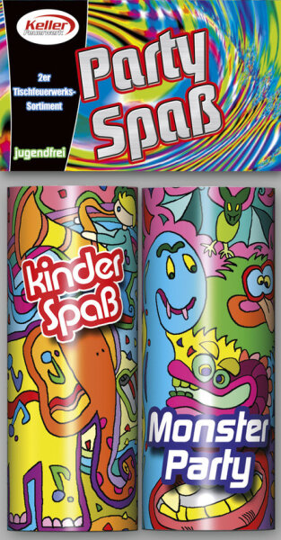 2er Set Silvester Tischfeuerwerk Party Spass
