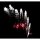 Pyrotrade Feuerwerk Single Row Silver Farfalle with red strobe mine zipper