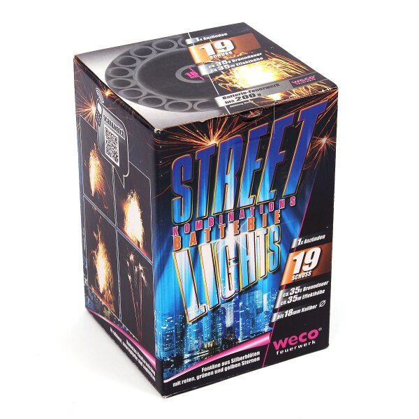 Silvester Feuerwerk Batterie mit Fonäne Streetlights von Weco