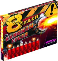 8-fach Kanonenfeuer Kanonenschläge zylindrisch...