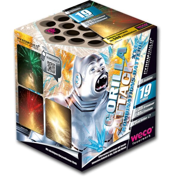 Silvester Feuerwerk Gorilla Attack von Weco