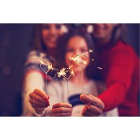4 Wunderkerzen Herzen und Sterne