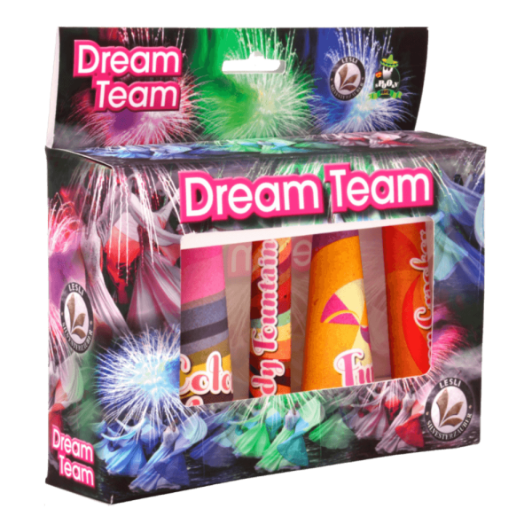 5 Ganzjahres Feuerwerk Fontänen Dream Team von Lesli