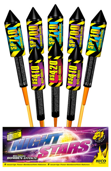 Silvester Nico Raketen Sortiment Night Stars