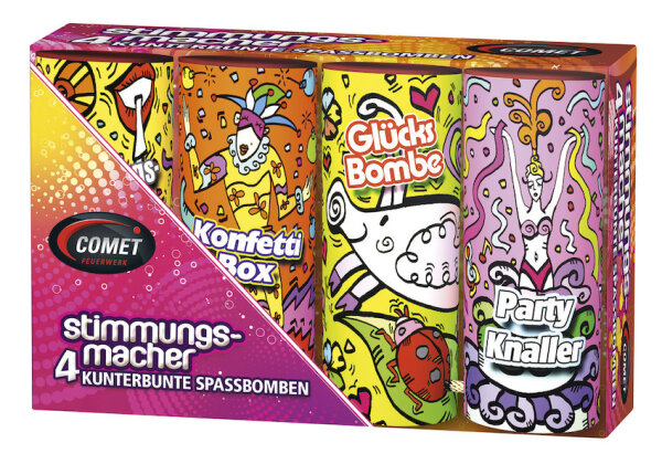 4 er Set Tischfeuerwerk oder Tischbomben Stimmungsmacher