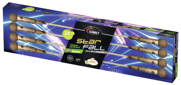 Silvester Raketen mi Kugelkopf Sortiment Starfall