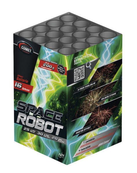 Silvester Feuerwerk Batterie Space Robot von Comet