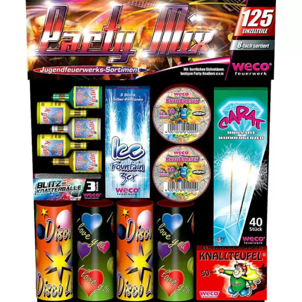 Tischfeuerwerk und Party Set Party Mix