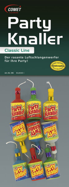 9 Partyknaller mit Luftschlangen