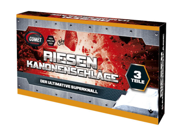 3 er Riesen Kanonenschlag Comet Silvester Feuerwerk
