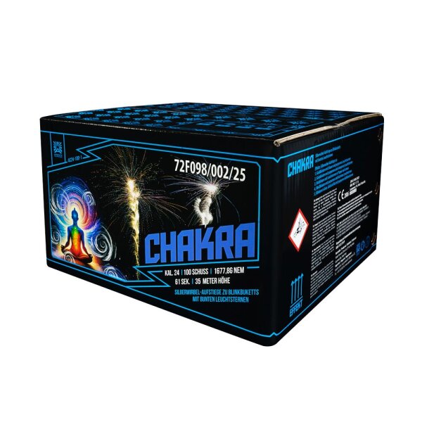 Argento Chakra Feuerwerk Verbund von Funke