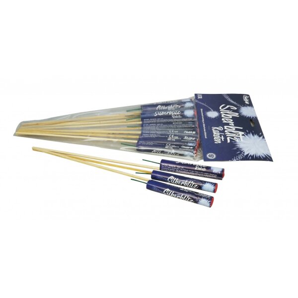 10 Funke Silberblitz Salut Raketen