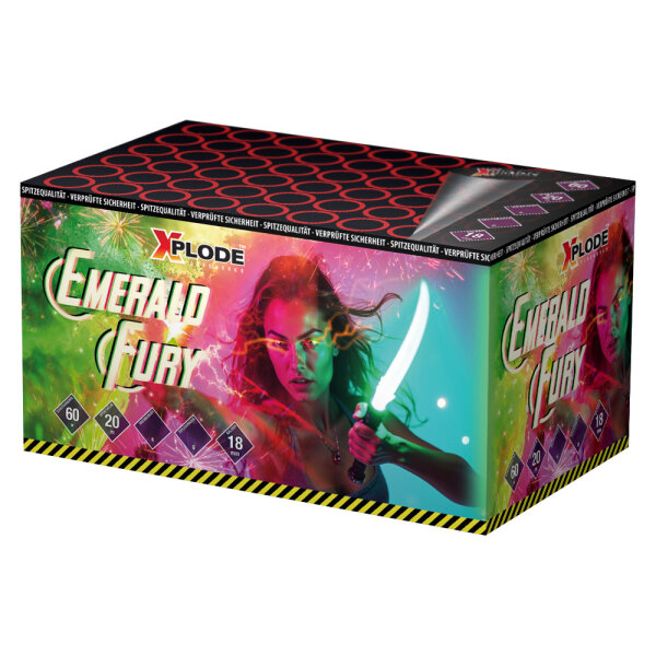 Emerald Fury Batterie Silvester Feuerwerk von Xplode