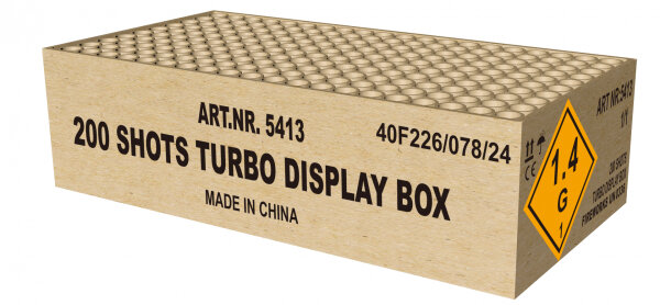 Turbo Display Box 200 Shots Broekhoff Magnum Feuerwerk Verbund