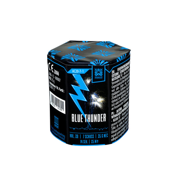 Argento Blue Thunder Batterie von Funke Feuerwerk