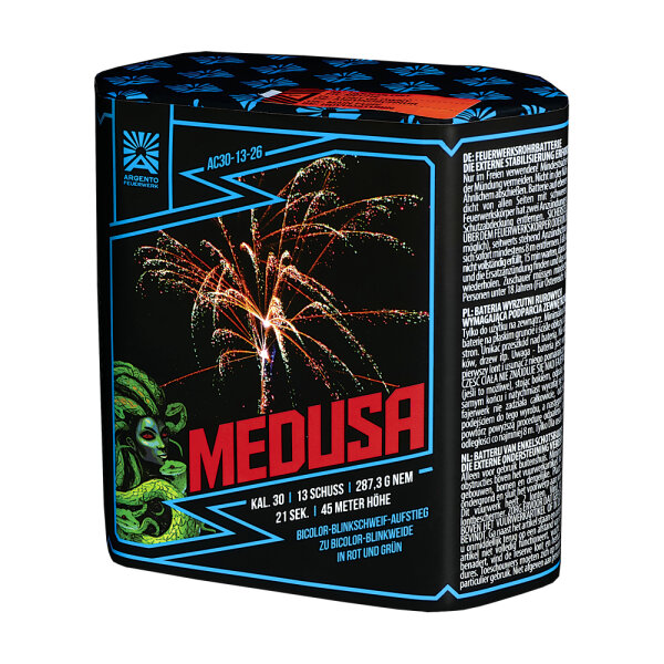 Funke Argento Medusa Feuerwerk Batterie 13 Schüsser