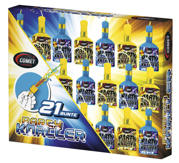21 Partyknaller mit Luftschlangen