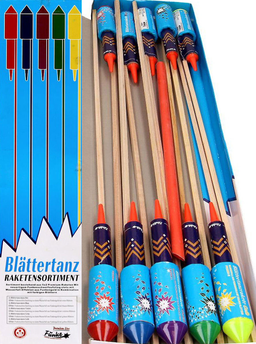 Funke Feuerwerk Blättertanz Raketen Sortiment Schüttraketen Berlin Ka